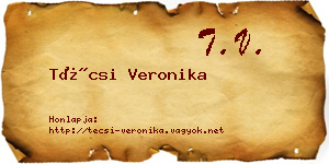 Técsi Veronika névjegykártya