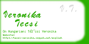 veronika tecsi business card